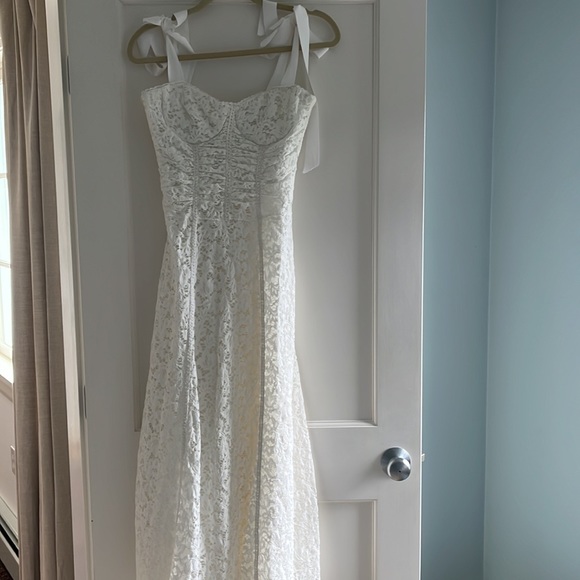 Jonathan Simkhai Lace Bustier Midi Dress Size 6 - Picture 6 of 15